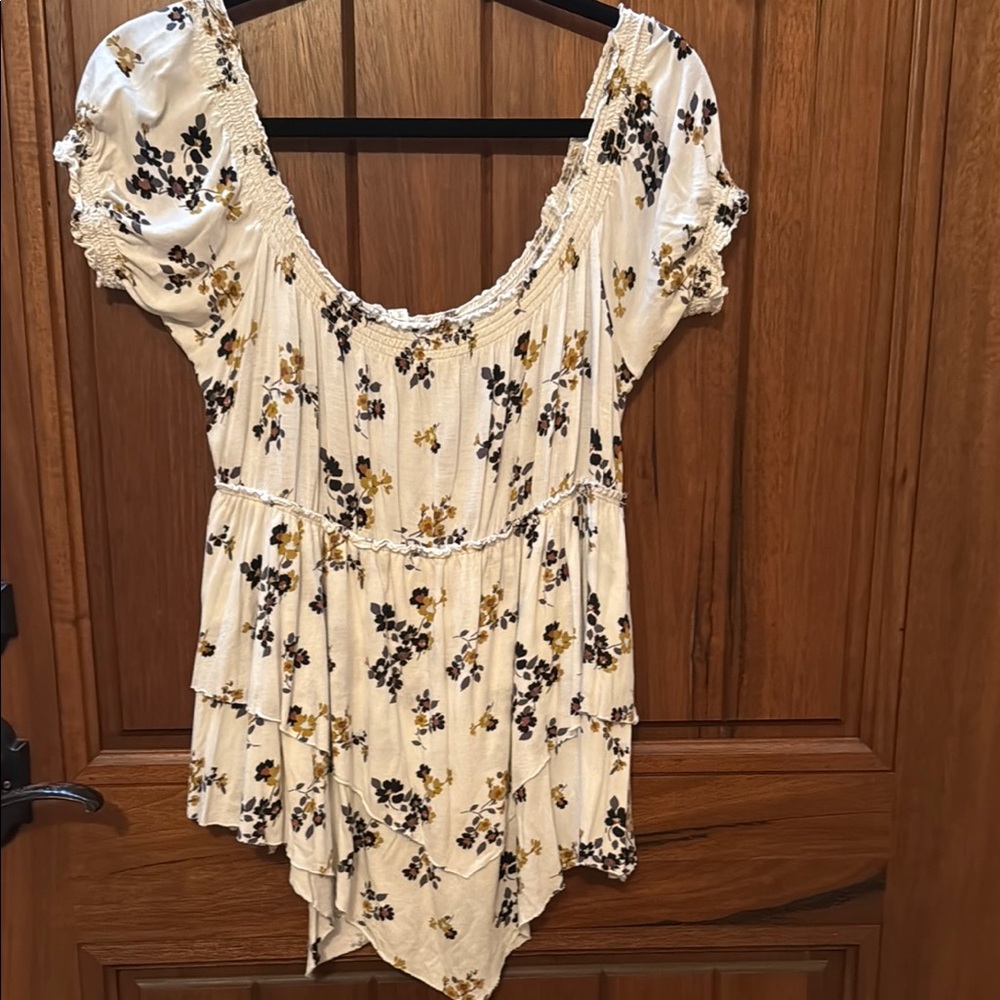 Free People off the shoulder floral top